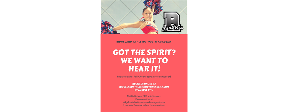 Fall Cheer! Register Today
